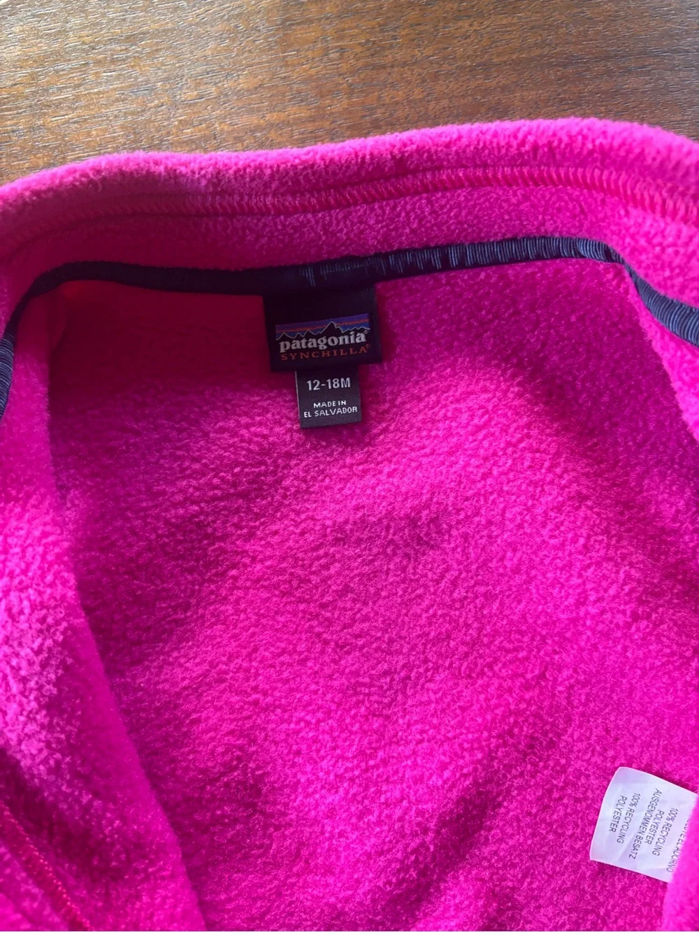 Patagonia Kids Fleece Vest in Pink & Navy